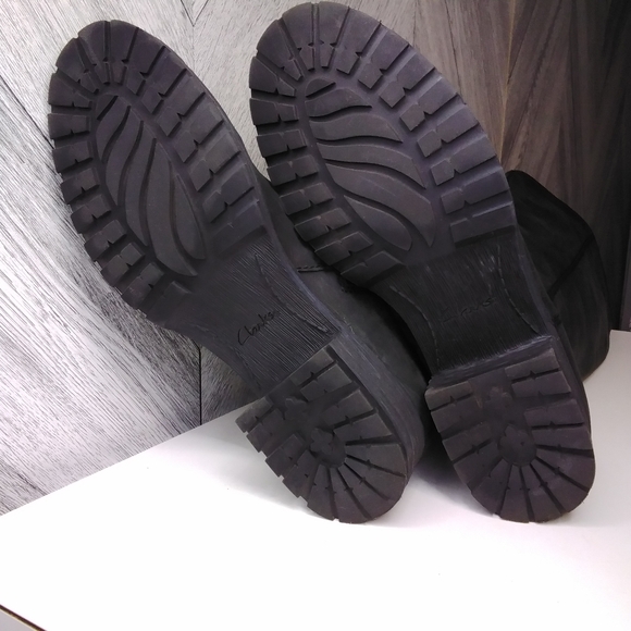 Clark's Collection Women's Tall Knee-high Riding Leather Zip Boots Sz: 6.5 Black - Picture 10 of 10